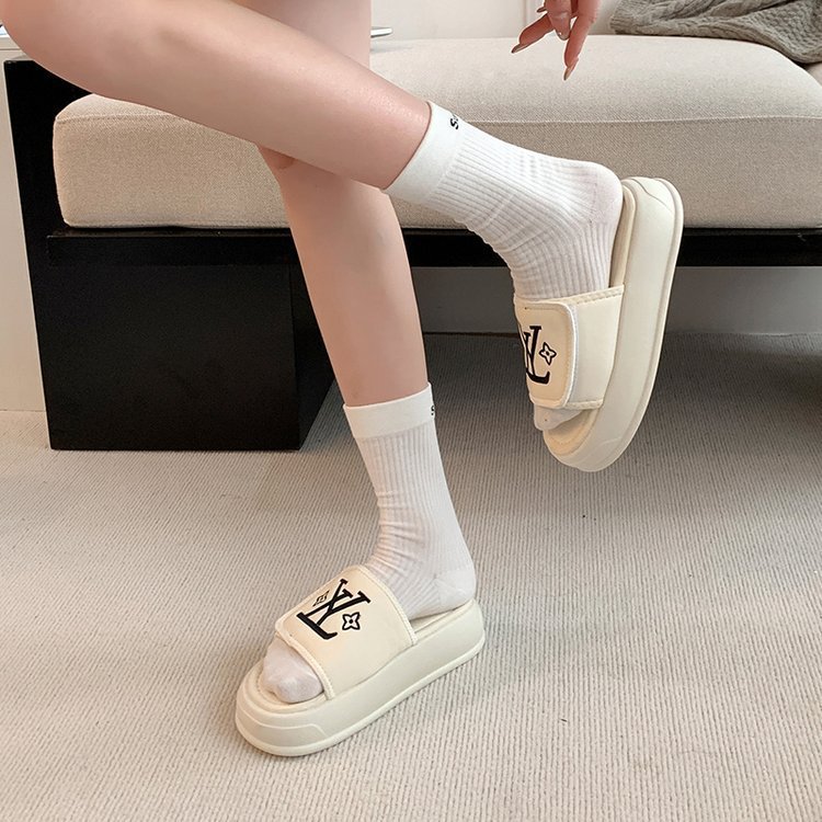 designer shoes 2025 Women's thick-soled slippers summer outdoor style all-match cool slippers lady's anti-slip flip-flops