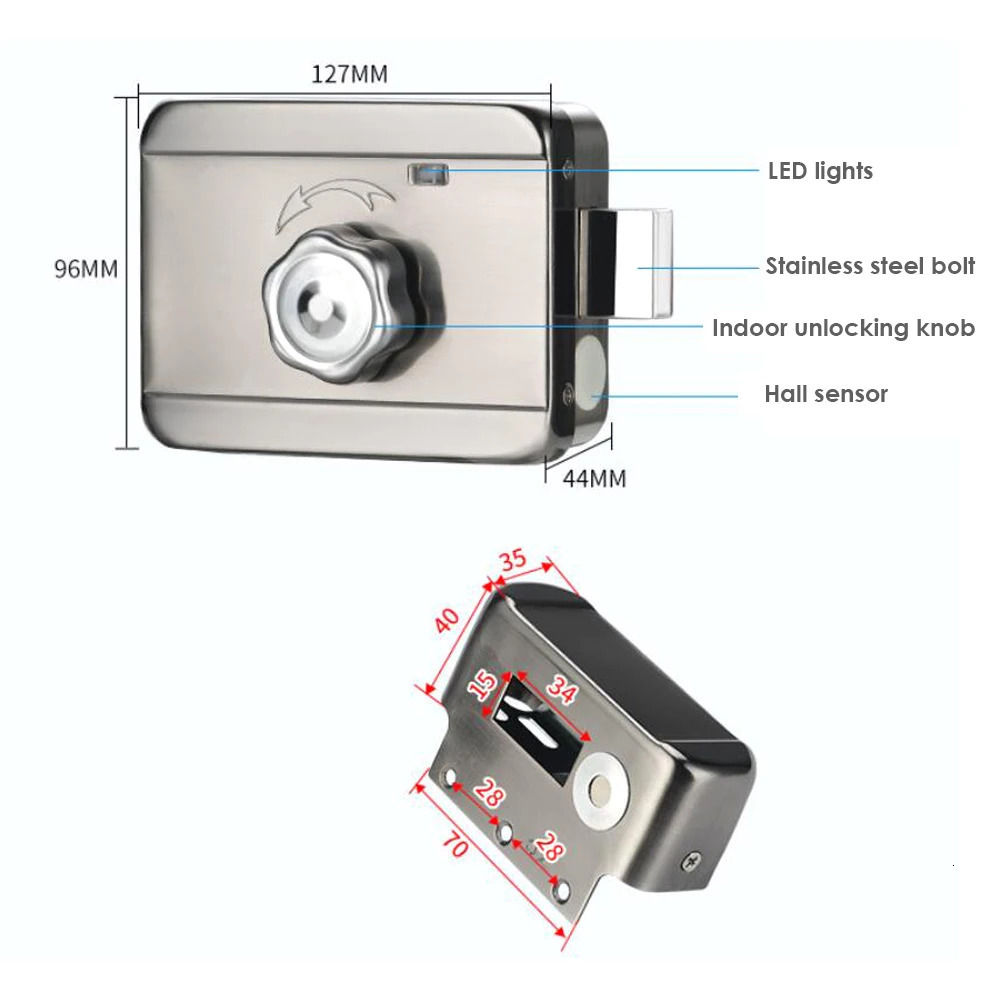 Bluetooth Tuya App Fingerprint Smart Door Lock Gate Password RFID Card Rim Bolt Lock Electronic Door Lock 250402
