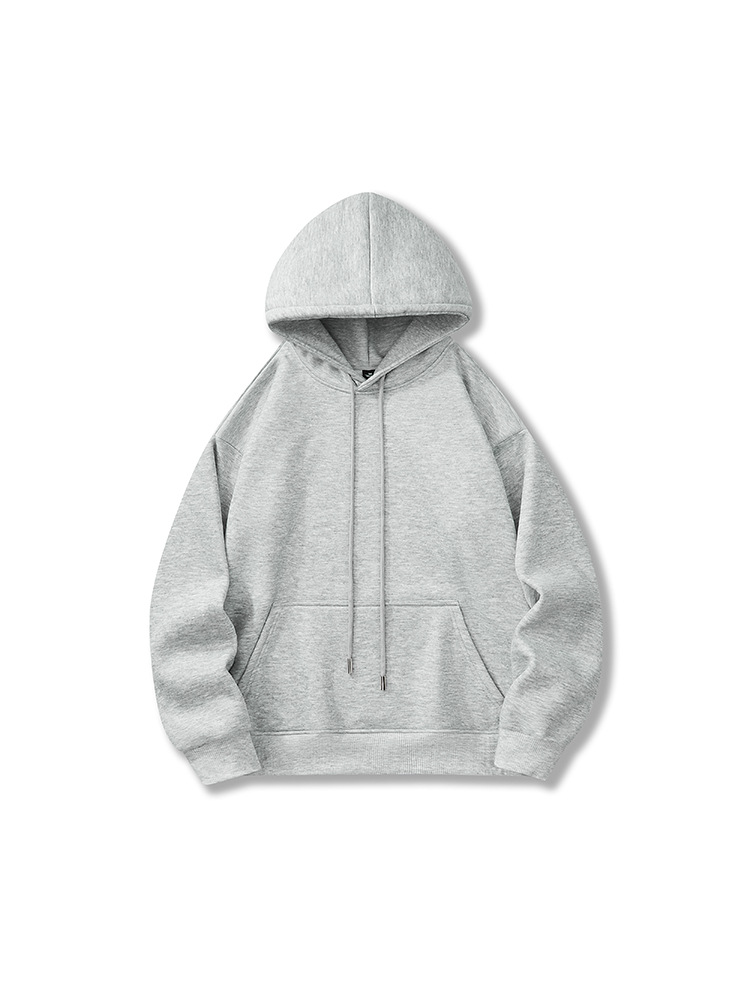 Men's Hoodies & Sweatshirts ACU Men's 330G Fleece Soft Hoodie Short Sleeve Sweatshirt Solid Color LOGO