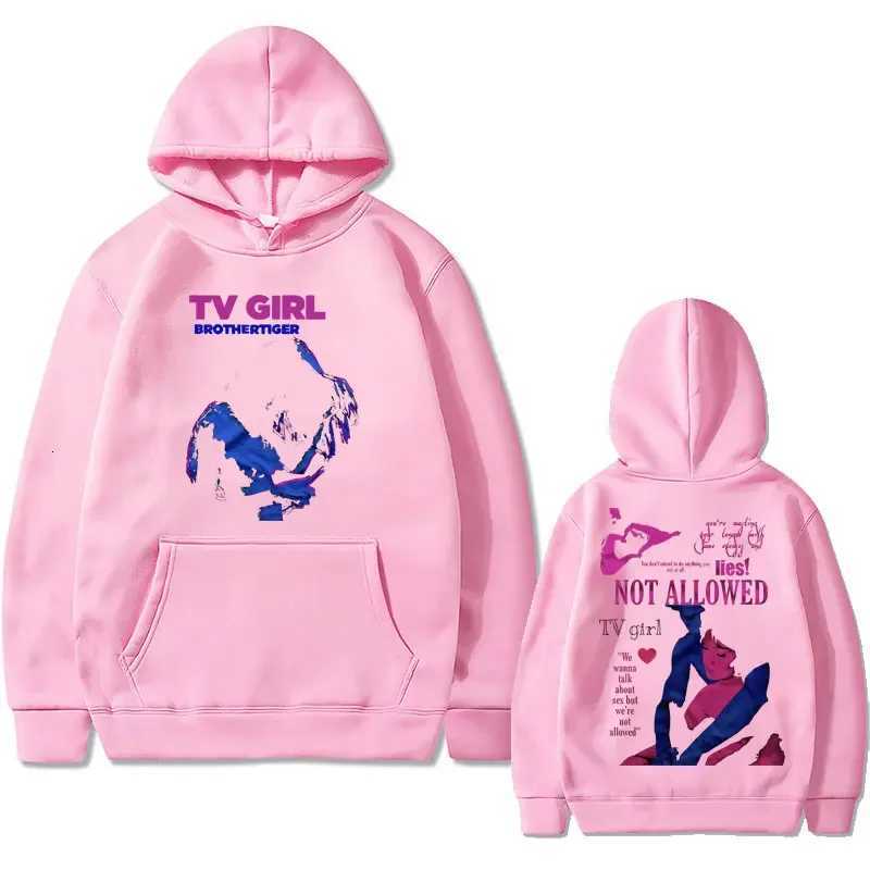 Limited Edition Tv Girl Graphic Hoodie Unisex Fleece Cotton Hoodies Male Black Streetwear Men Women Fashion Oversized Sweatshirt W251106