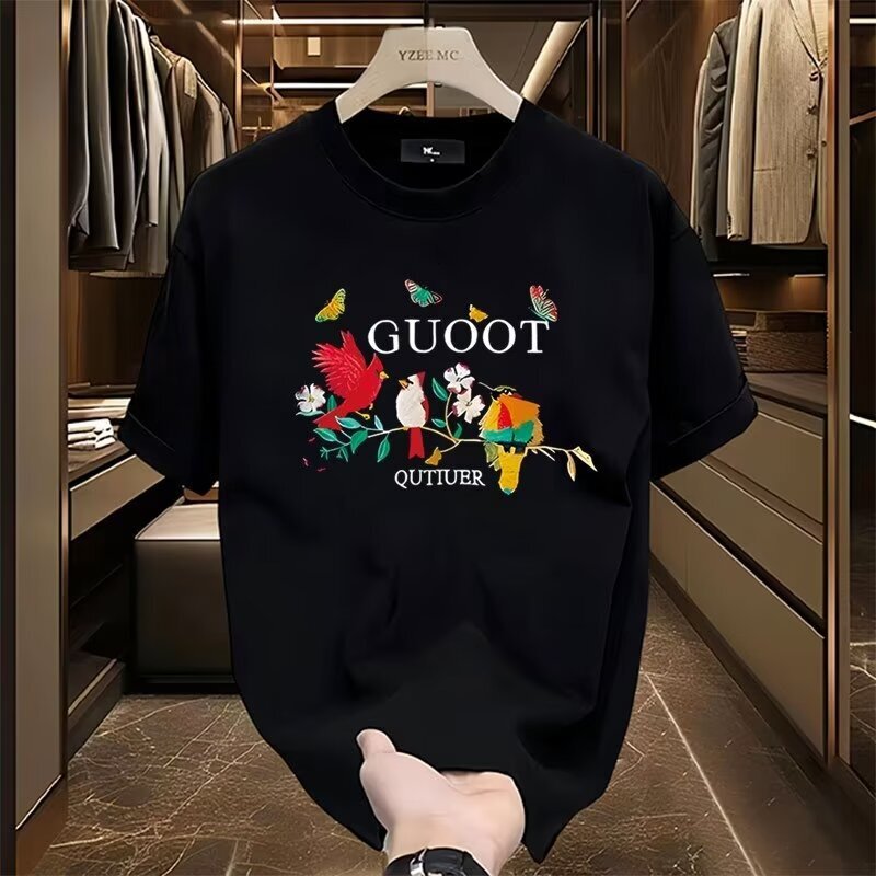 2025 Designer Short Sleeve American fashion brand short for summer new loose and versatile half sleeved T-shirt top high-end men's clothing