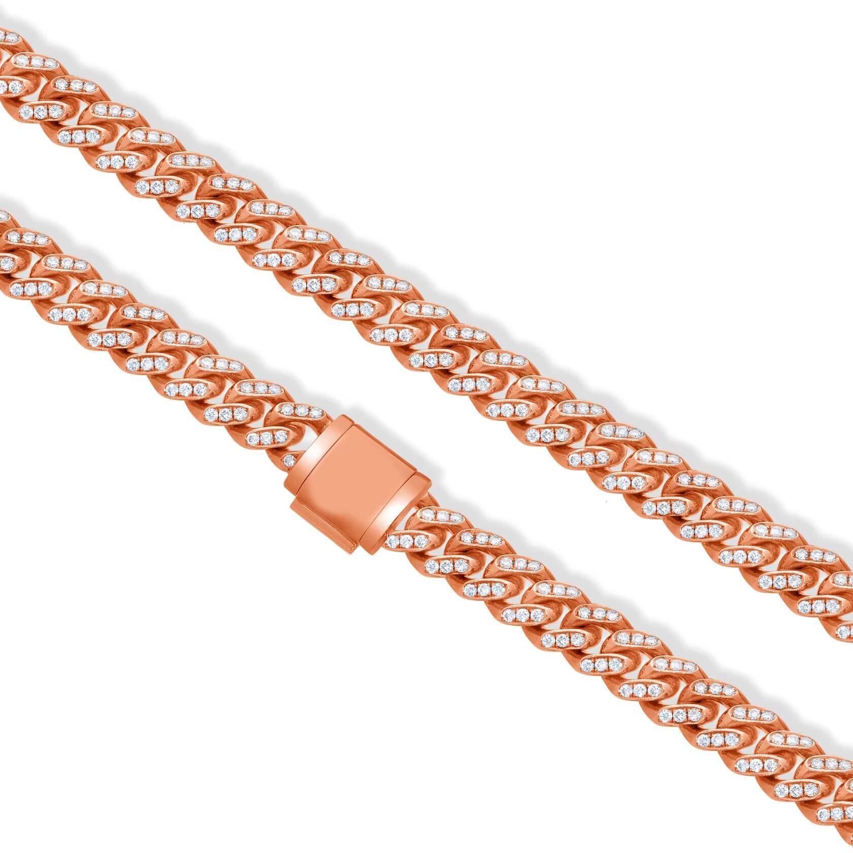 Stunning 14K Gold Moissanite Diamond Necklace E Color Round Brilliant Cut VVS2 Clarity High End Jewelry Wholesale Online