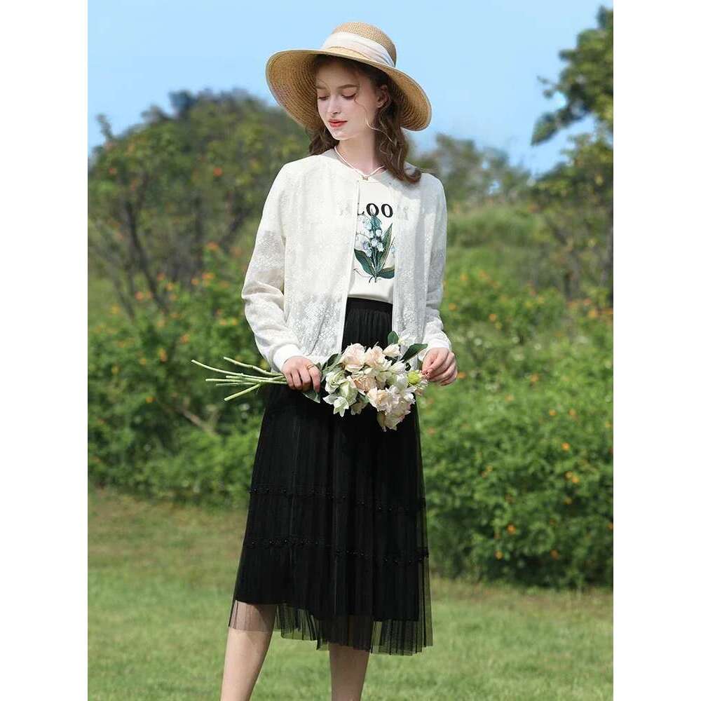 French Lace Spring Jacket Women New Light Baseball Uniform Temperament Casual Elegant Chic Coat