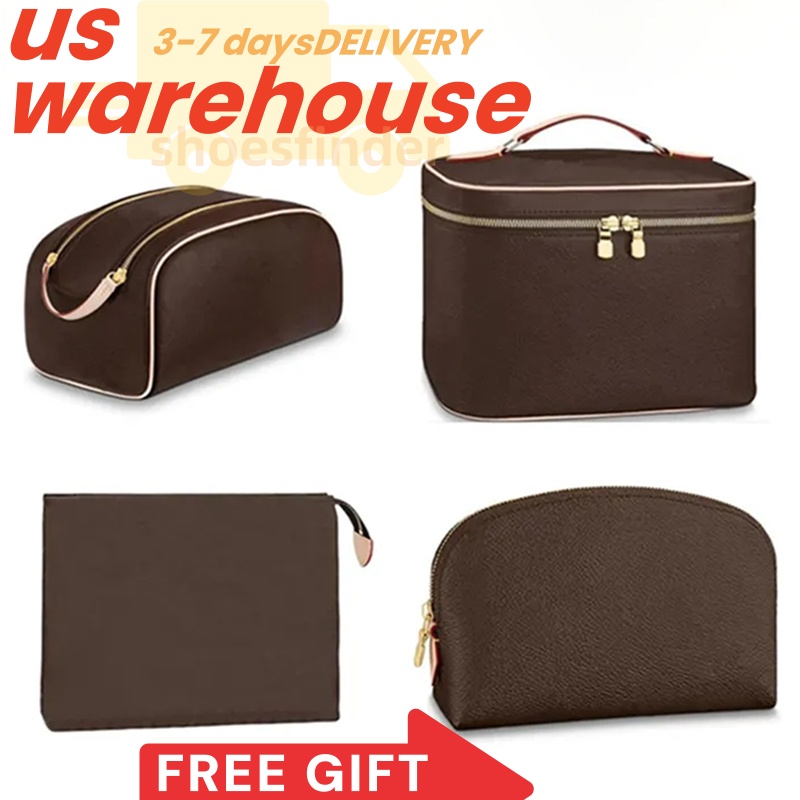 Women Designer Totes Clutch Bags Fashion handbag Brown Cosmetic Bag Capacity Ladies Classic Makeup Purse Composite Bags Casual