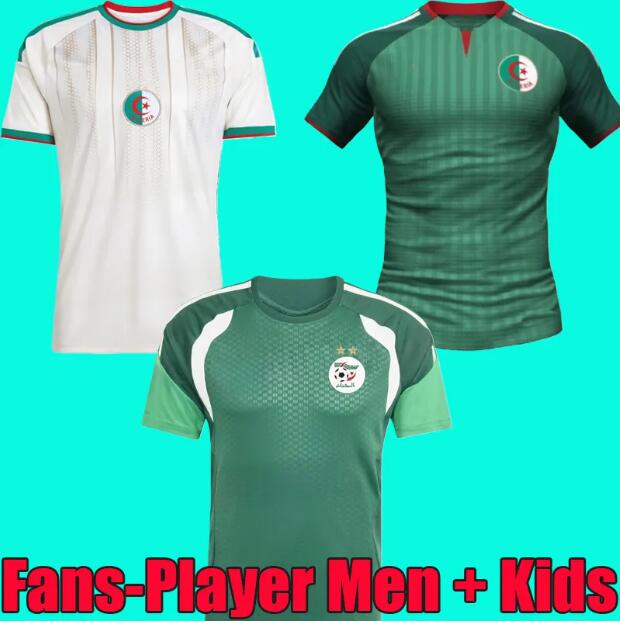 Algeria 2026 soccer jersey 26 27 Gouiri Amoura Hadj Moussa Boudaoui Houssem Aouar Rayan Ait-Nouri Benrahma Ramiz home away Camisetas football shirt men kids