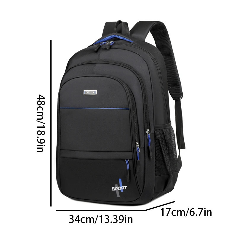 High quality student backpack large capacity travel bag fashionable Oxford cloth bag fashionable computer bag washable backpack 250402