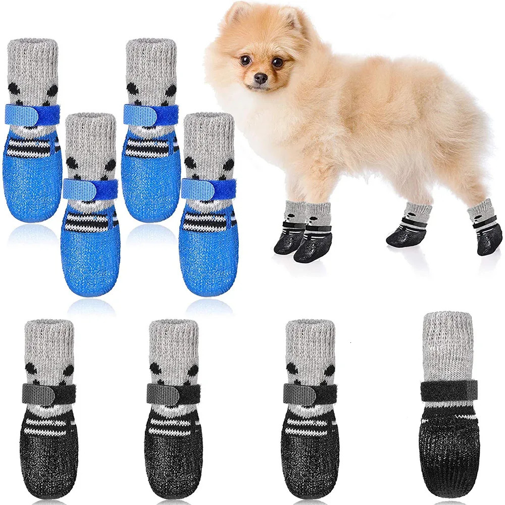 Dog Cat Boots Shoes Socks Waterproof Dog Shoes Rain Snow Pet Booties Anti-Slip Small Puppy Sock Shoes with Adjustable Drawstring 250402