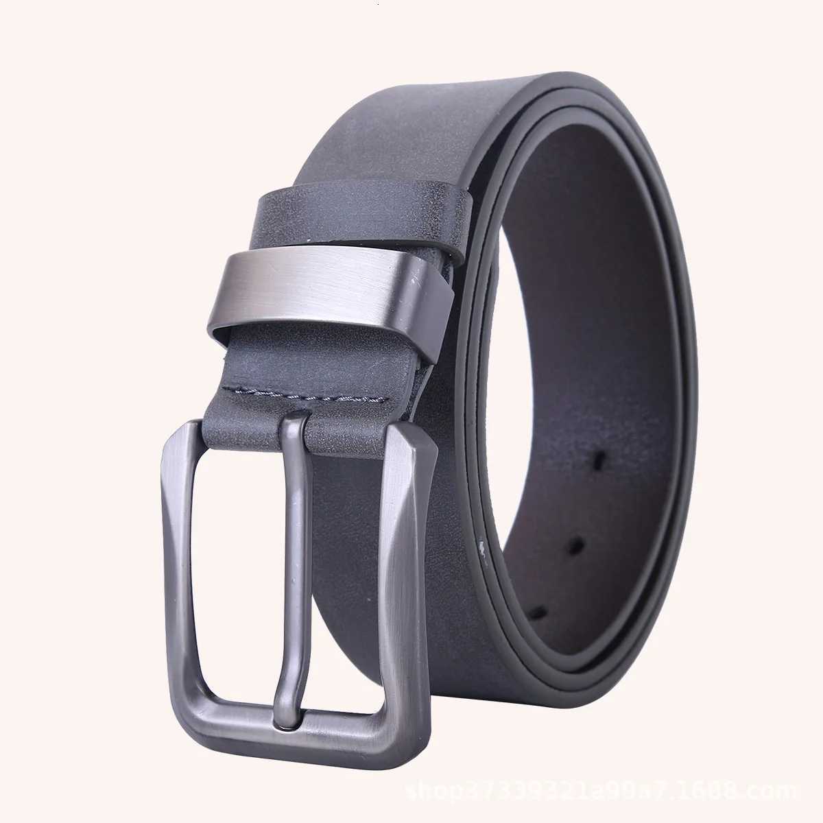 4cm New Solid Color Mens Pin Buckle Belt Student All-match Casual Fashion Belt Light Luxury DesignXJ251106