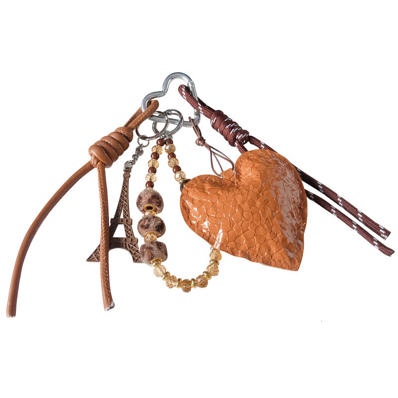 designer bag charm handmade dIy melad leopard print bracelet pendant plush beaded fashion series bag keychain small ornament