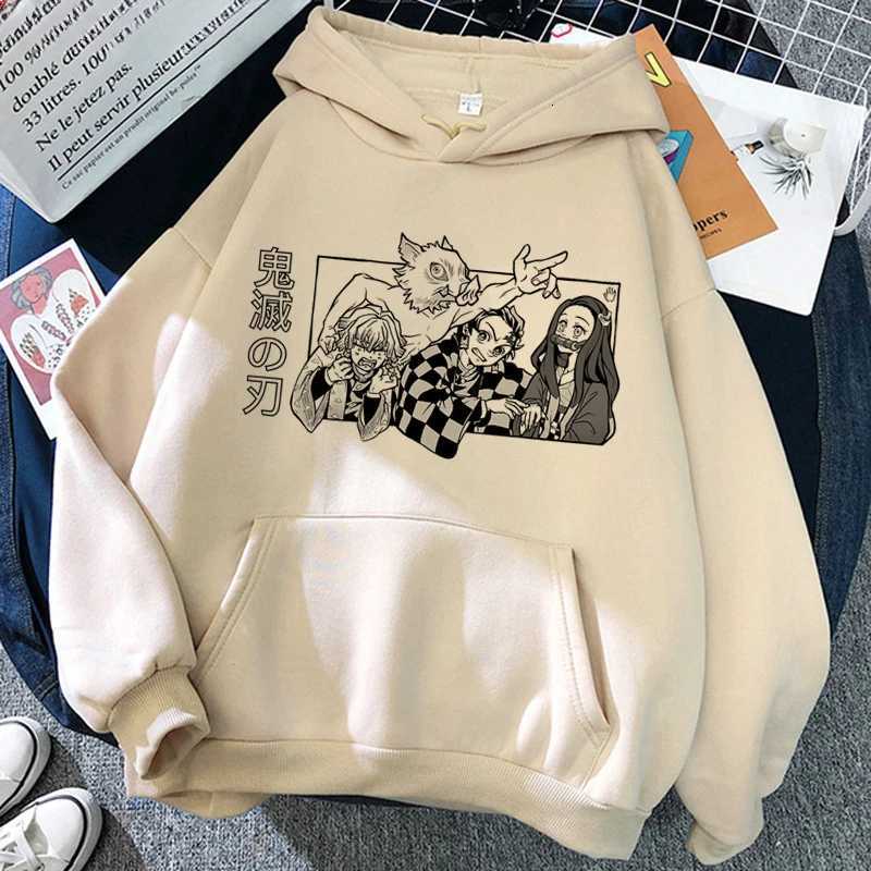 Demon Slayer Kamado Tanjirou Agatsuma Zenitsu Anime Printed Hooded Men Women Hoodies Casual Loose Sweatshirt Harajuku Streetwear W251106