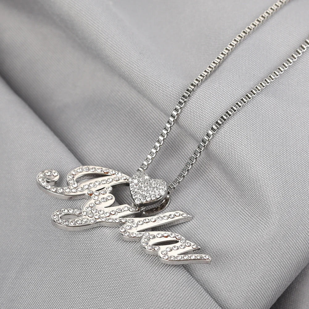THE BLING KING Custom Stainless Steel Name Choker Personalized Heart Letters Pendant Necklace Accessories For Women Jewelry 251105