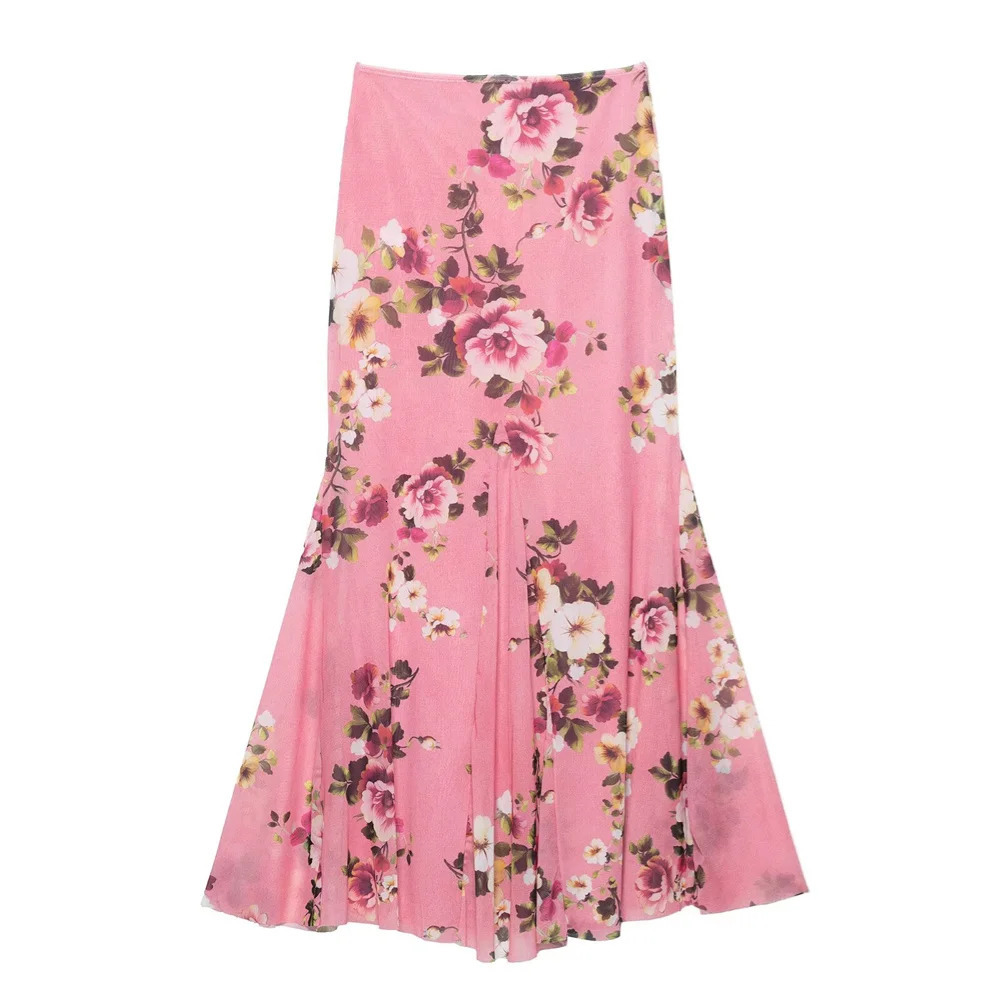 UNIZERA womens printed silk screen belt top with long leather cover asymmetrical design for spring and summer casual clothing 250403