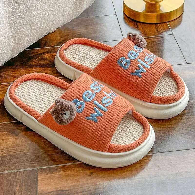 2025 Summer New Women's Indoor Warm Couple Designer Fashion Cotton Slippers Lightweight, Soft and Comfortable Slippers