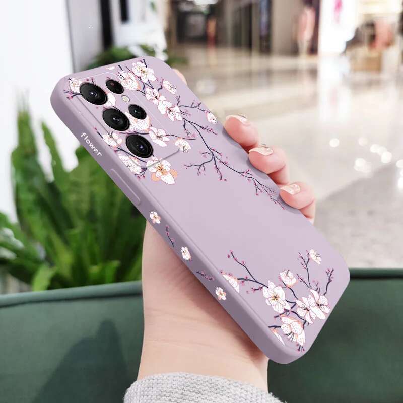 Plum Blossom Phone Case For Samsung Galaxy S25 S24 S23 S22 S21 S20 Ultra FE S10 S9 S10E Note 20 ultra 10 9 Plus Cover