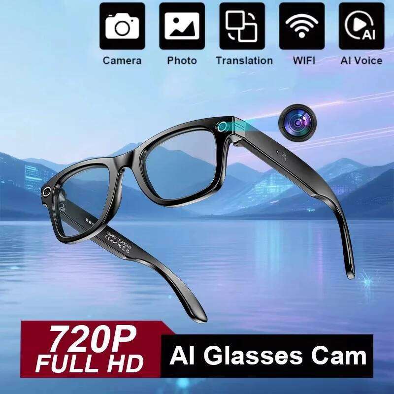 AI Smart With Camera Photo Sense Music Call Intelligent Recording Ip65 Waterproof Bluetooth Glasses