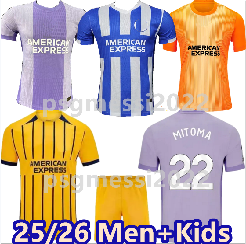 Brightonss 4XL 25/26 soccer jerseys Home Away 3rd Soccer Jerseys HINSHELWOOD VELTMAN GROSS ANSU FATI uniform men's and women's children's set football Shirt S-2XL