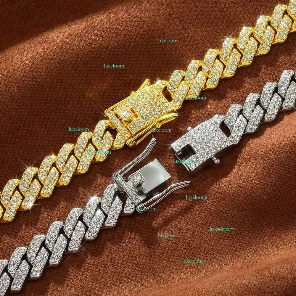 High Quality 18 MM 3 Rows VVS Moissanite Jewelry Rose Gold Plated Cuban Chain Hip-hop Necklace For Men Or Women