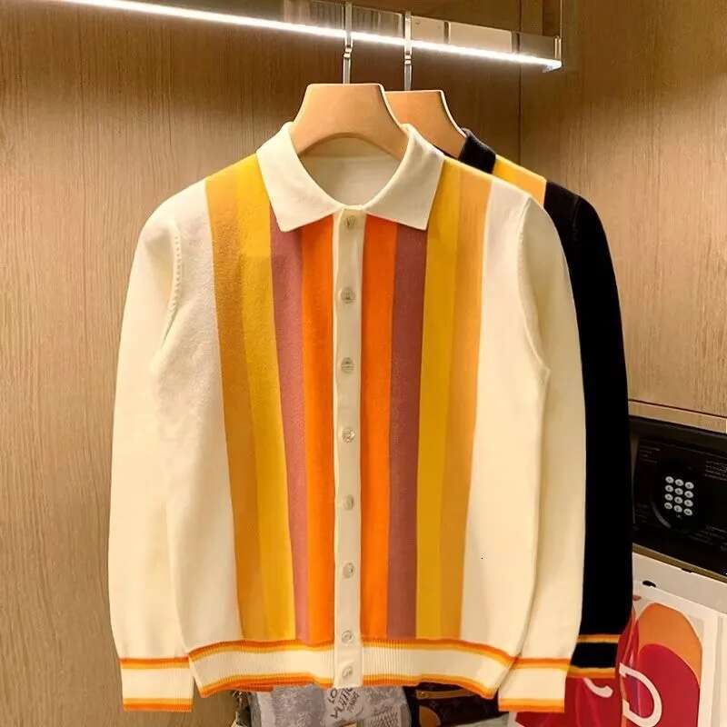 Autumn Clothing Men's Light Knitted Button Down Cardigan Sweater Long Sleeve Streetwear Shirt Coat Fashion Knitwear