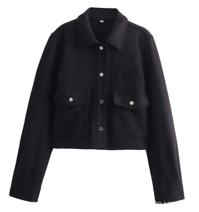 One Piece Dropshipping Cross-Border Autumn New European And American Women's Fashion Casual Soft Shirt Woolen Coat Top 834d 74ba