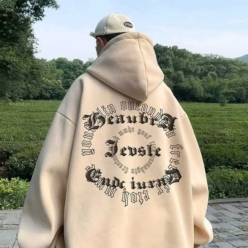 M-8XL Hoodie Mens Dalian Hoodie Loose Fashion American Classic Gothic Letter Printed Long Sleeve Double Shirt W251106