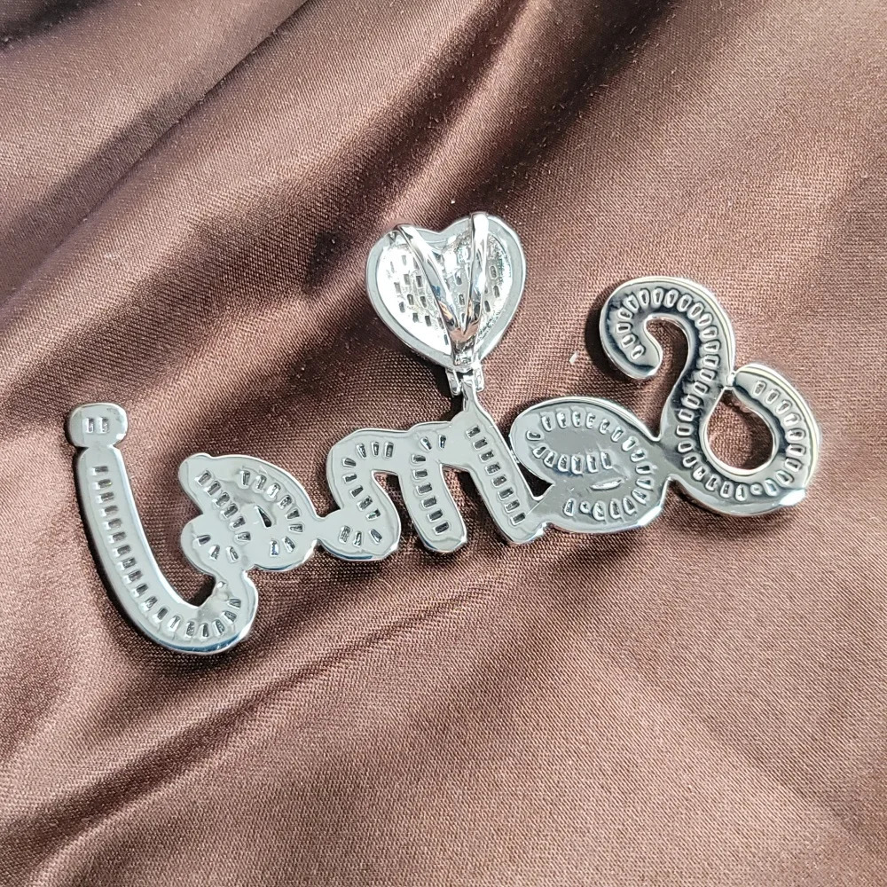 Iced Out Custom Name CZ Initial Letters Pendant with Infinity Cuban Chain Hip Hop Necklace Personalized Jewelry Gift 251105 - view 7