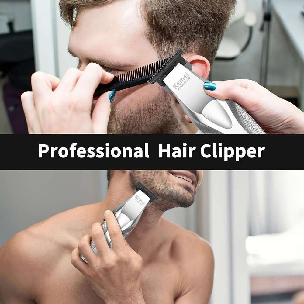 Kemei Km-3023-702 Metal Shaping Clipper, Cordless Hair Clipper Professional USB Base Charging, Exclusive Barbers., Clippers For Barbers, Kit Full Prof