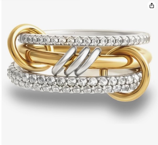 Ring For Women Interlocking Rings Luxury Row Of Diamonds Simple Versatile Fashion Jewelry carefully crafted to suit a variety of scenes