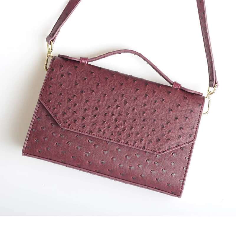 XMESSUN Fashion Elegant Handbags 2025 Solid Color Women Ostrich Pattern Bag Simple Shoulder Messenger Bags