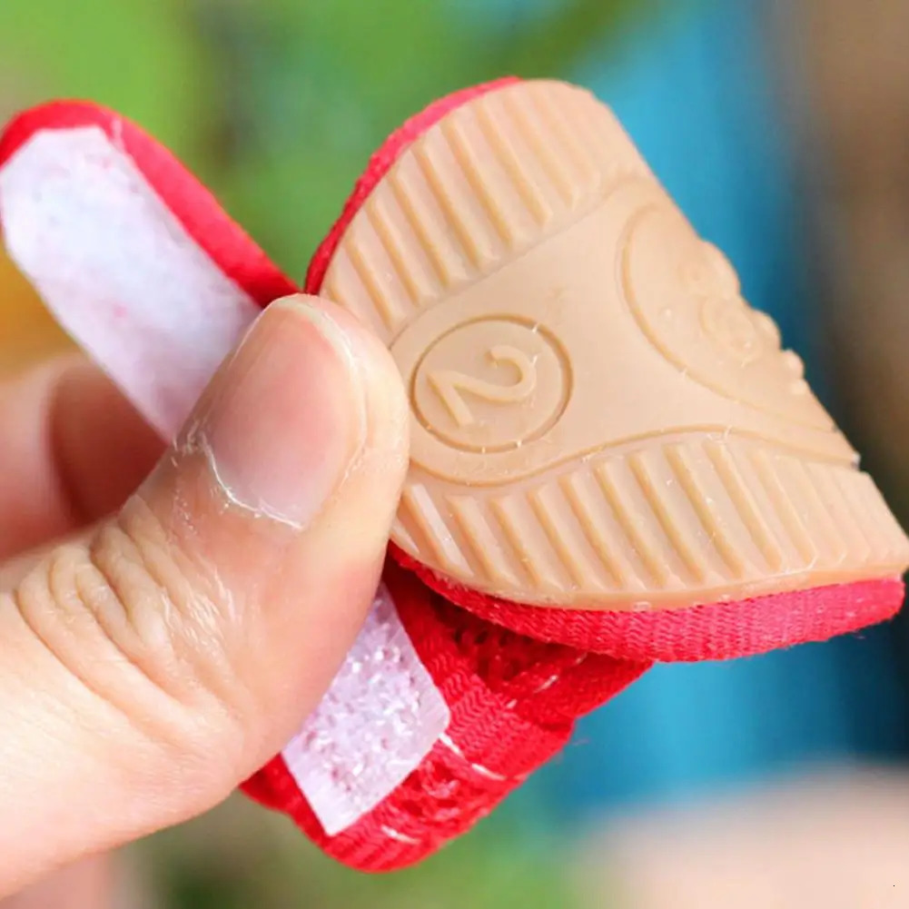 Summer Dog Shoes Breathable Mesh Puppy Pet Dog Shoes For Small Dogs Cats Cute Anti-Slip Chihuahua Pug Sandals Shoe Candy Colors 250402