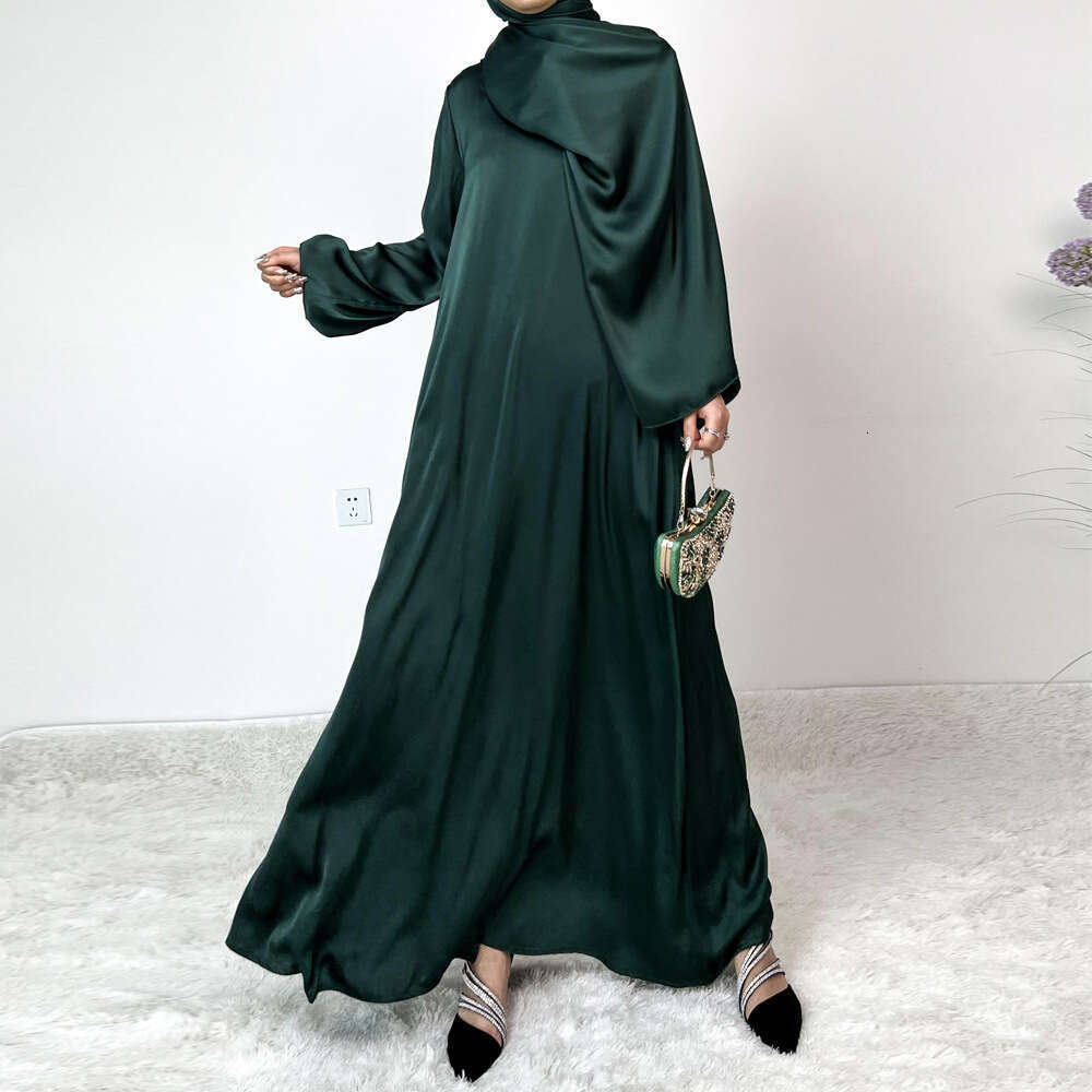 2024 New Fashion Loose Wide Hem Long Robe Dress Ethnic Arabic Clothing 4620