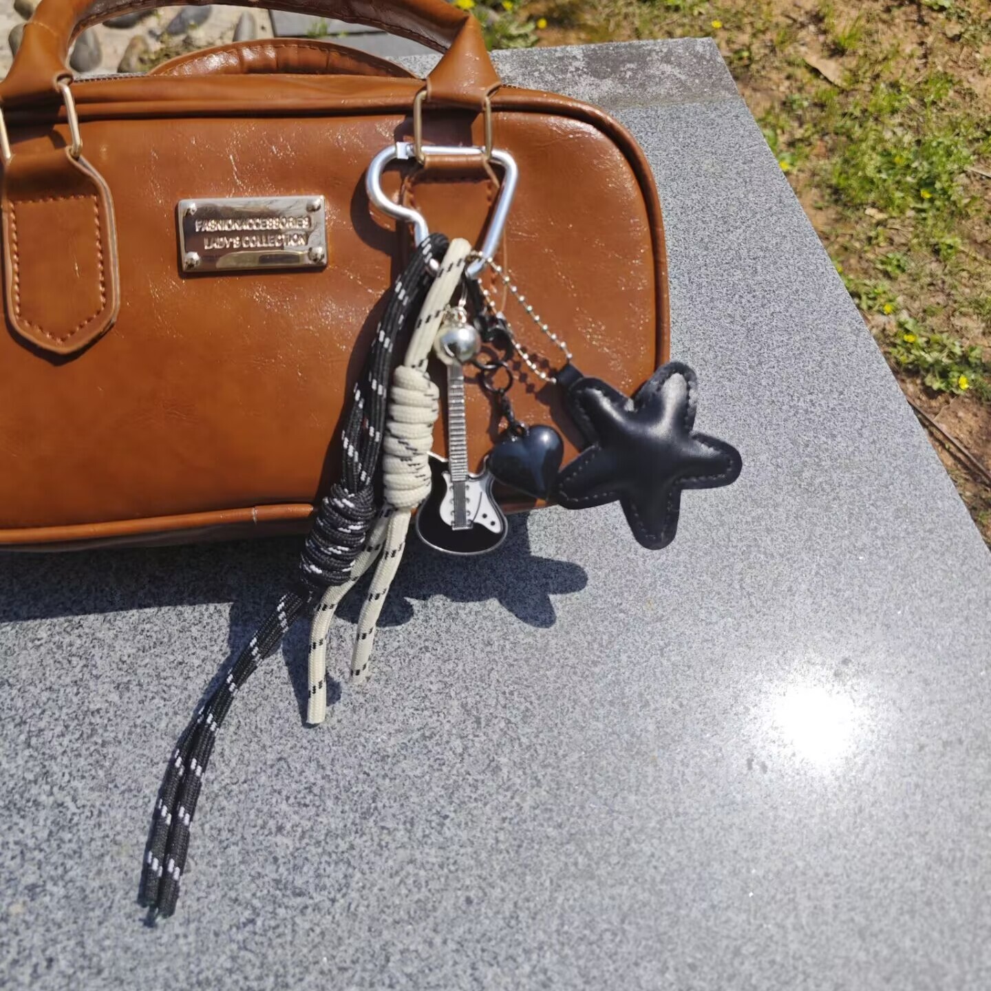 designer bag charm fashion series bag hanging cartoon plush bear doll pendant highend coffee color backpack bead chain keychain accessory