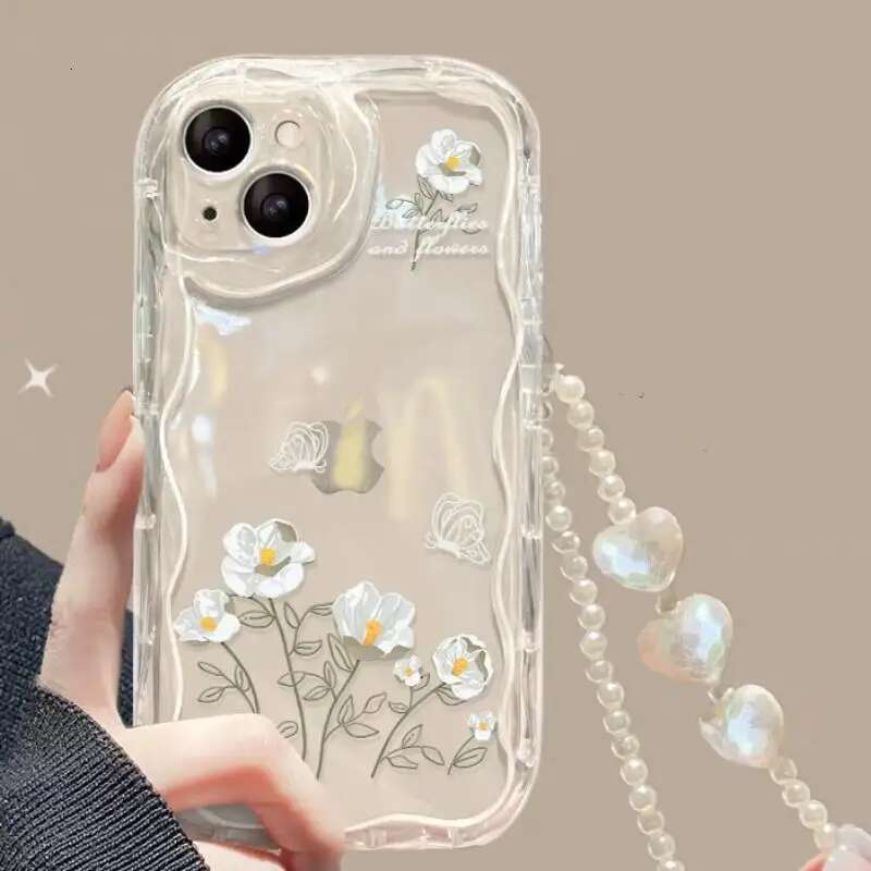 Butterfly Phone Case For Samsung Galaxy S25 S24 S23 Ultra S22 S21 Plus S20 FE A55 5G A54 A34 A52 A53 A35 A14 A23 A24 Chain cover