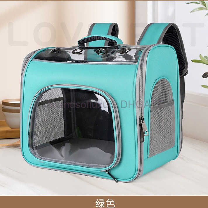 Double Shoulder Pet Bag Simple and Convenient Portable Cat Bag with Large Capacity Breathable Space Module Outgoing Dog Backpack