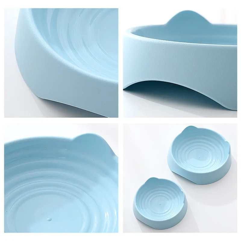 Pet dogs cats food bowls cat water bowls durable plastic vertical ear threaded pet bowls 250403