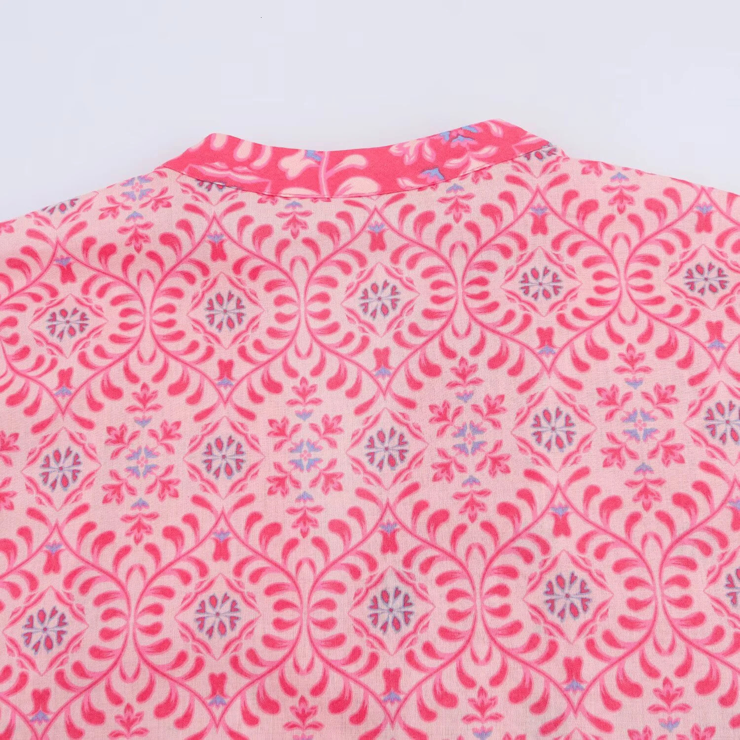 Spring Womens Fashion Trend Printed Round Neck Long Sleeve Charm Midi Dress 250401