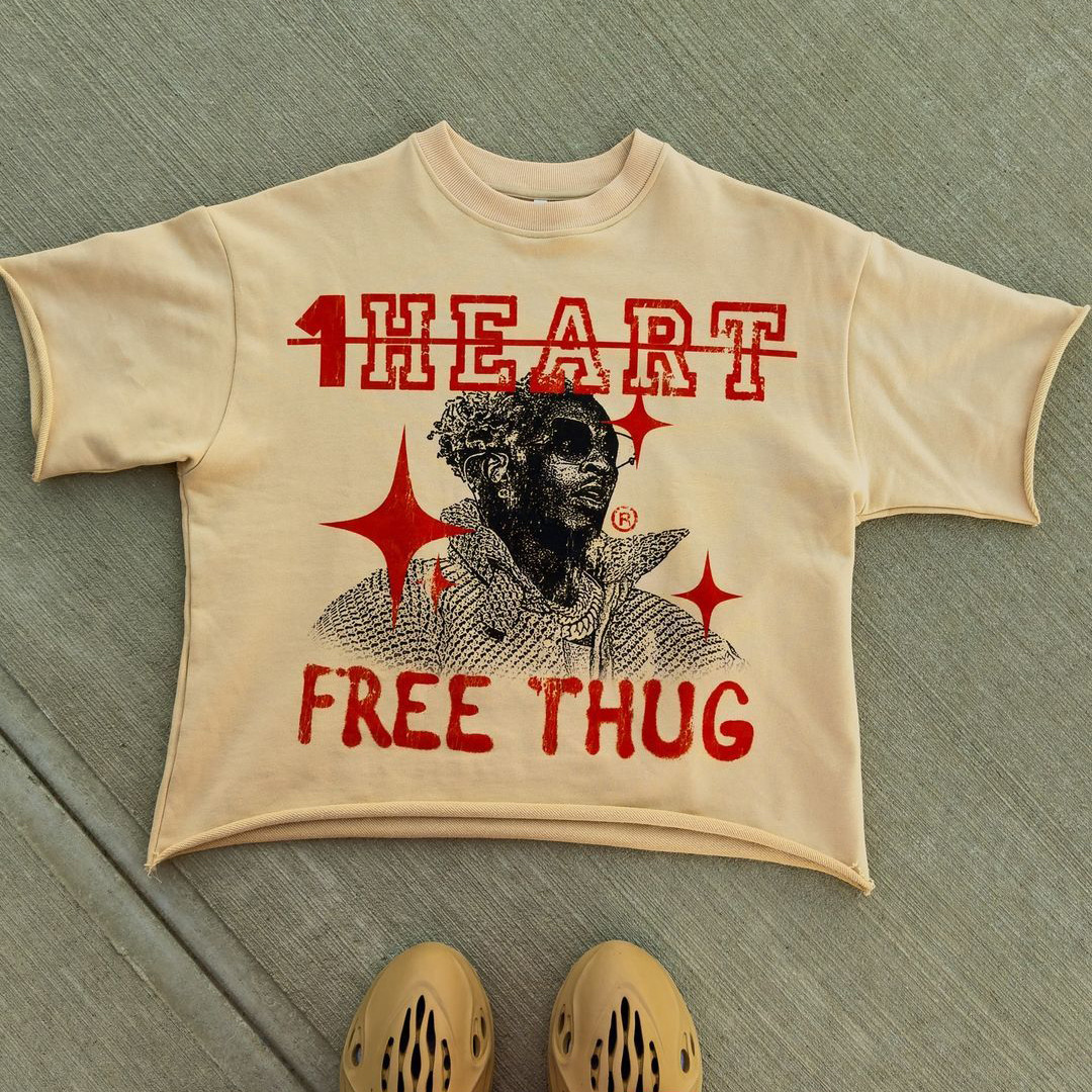 Men's Dress Shirts American Retro Gothic Fashion Summer Casual Hip-hop Splicing T-shirt Personalized Street Sports Top y2k
