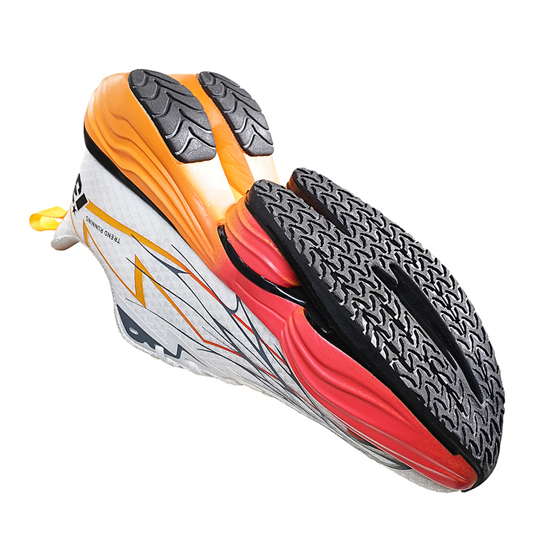 Couple's Carbon Mesh Plate Running Shoes Men's Outdoor Shock-Absorbing Rebound Breathable Speed Training Sports Sneakers