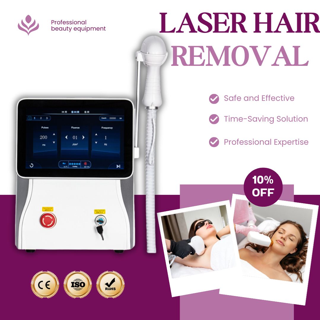 HOT Diode Laser Hair Removal Equipment 808nm Professional Triple Wavelength Painless Permanent Hair Removal Machine For Beauty Salon Epilation