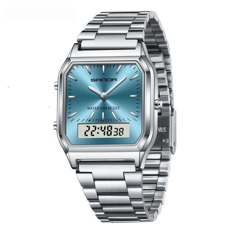 DHwatches Sanda New Business Quartz Watch Simple Men's Fashion Steel Band Wristwatch