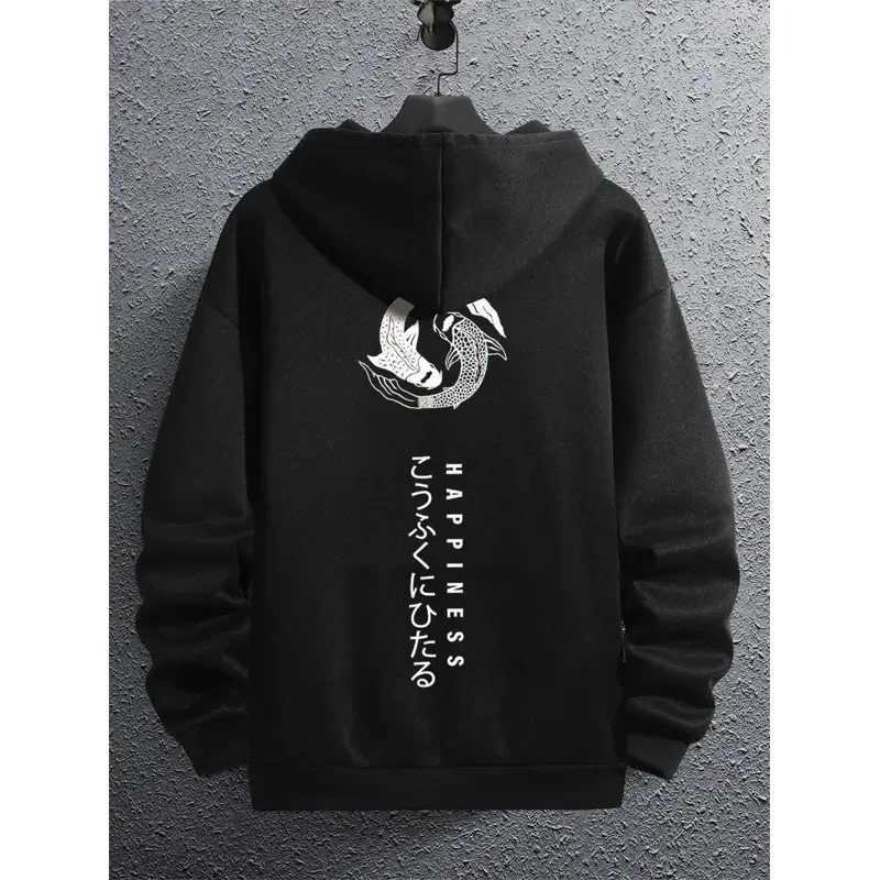 2025 anime printed mens hoodie loose sweatshirt fashionable fleece basic daily hoodie high quality hoodie W251106