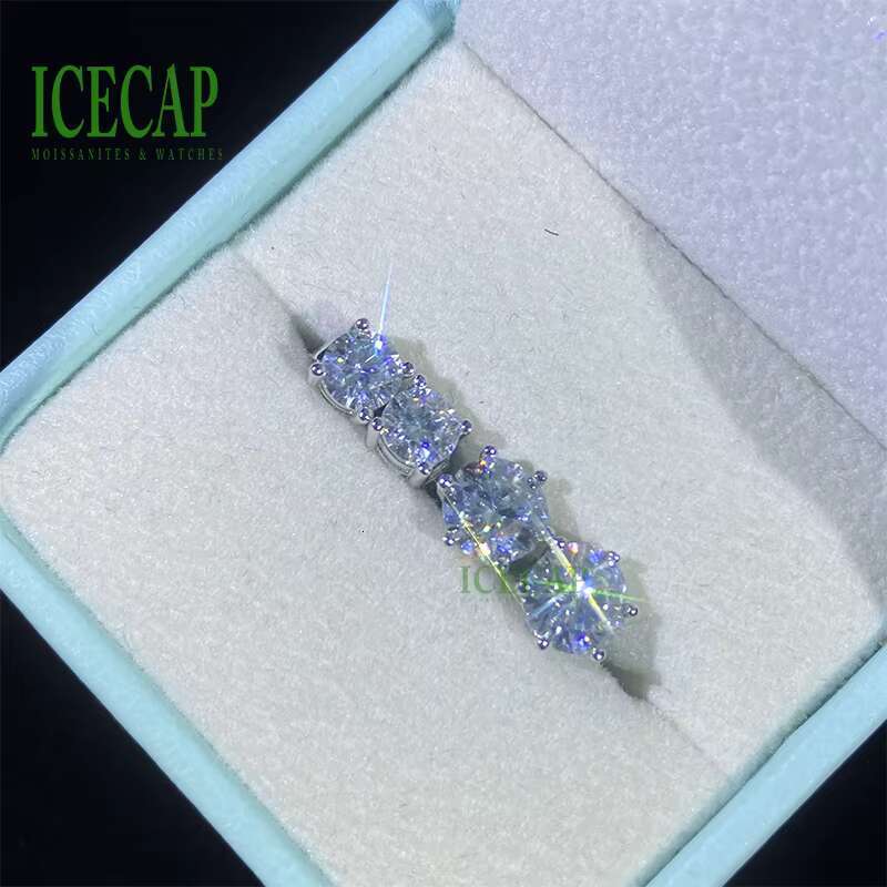 Wholesale Classic Diamond Earings Iced Out 1CT 2CT Moissanite Ear-stud 925 Silver Men Women Hiphop Fashion Earring Jewelry
