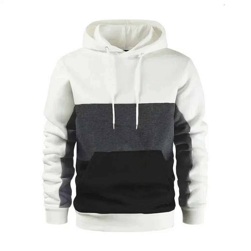 New Spring and Autumn New Mens and Womens Couple Fashion Trend Casual Loose Size Hoodie Block Color Hooded Collar Sweater W251106