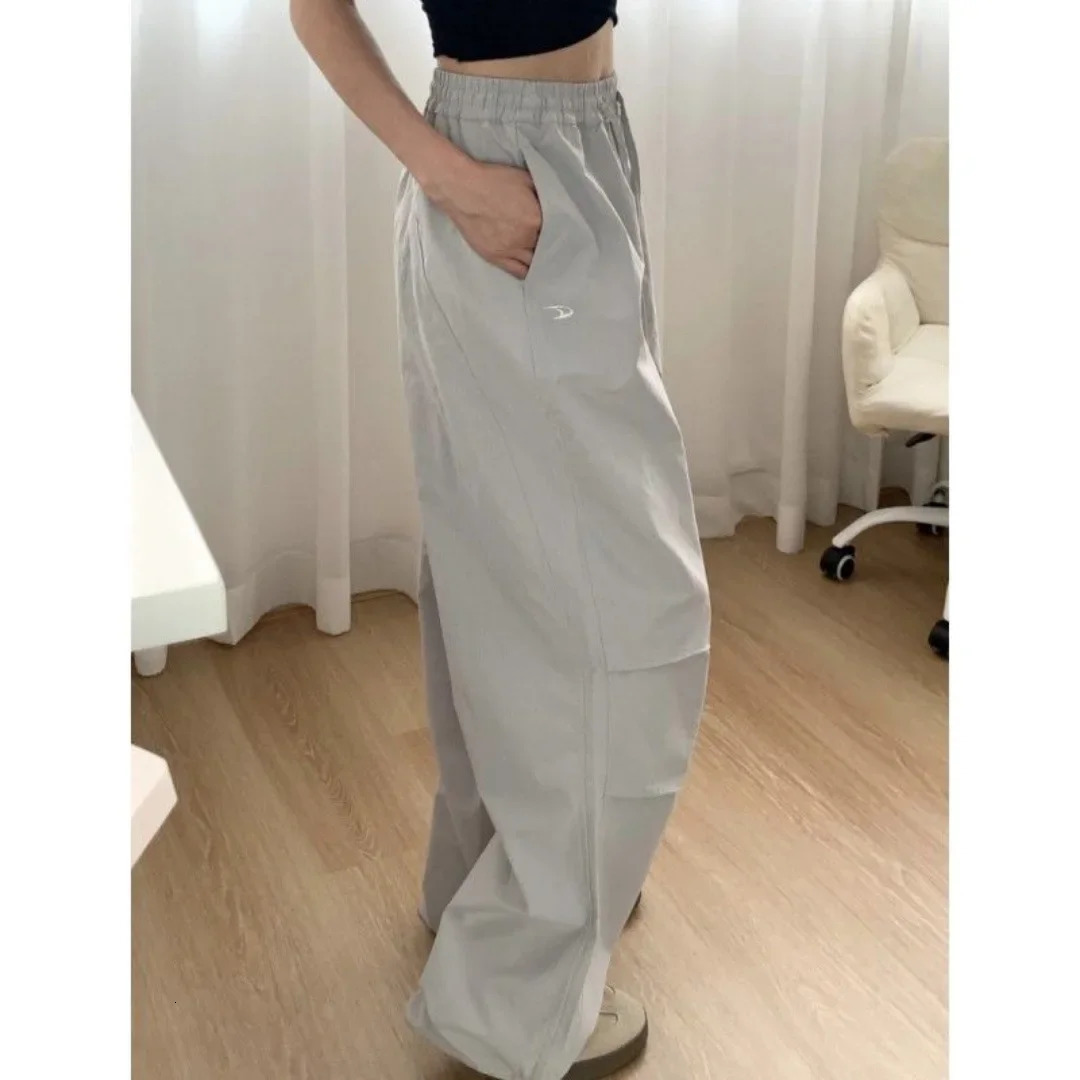 Black Pleated Work Womens Spring Summer Loose Cuffed Slimming Sweatpants Trendy n Sexy Long Pants Z260314