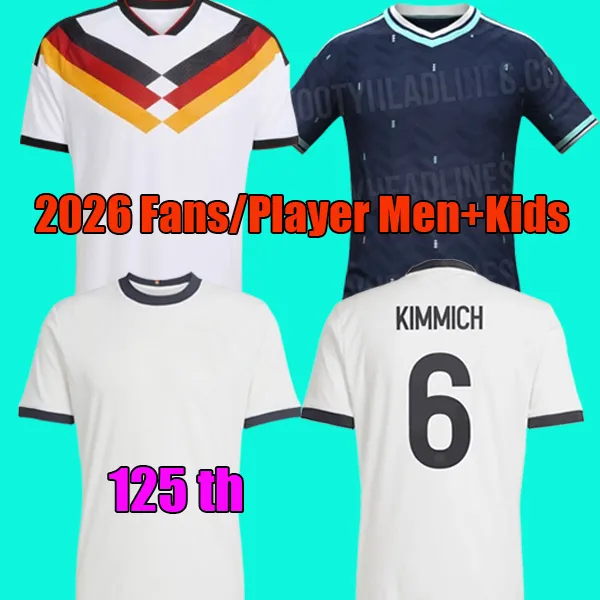 S-4XL 25 26 125 Year Anniversary Germany soccer jerseys WIRTZ PAVLOVIC WOLTEMADE KIMMICH Fans Player 2026 World Cup shirts Men Kids Kit Set
