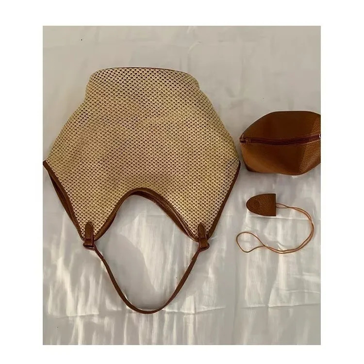 Straw Tote Bag for Women Raffia Shoulder Bag Top Handle Clutch Purse for Women Boho Rattan Woven Handbags for Summer Beach 251106