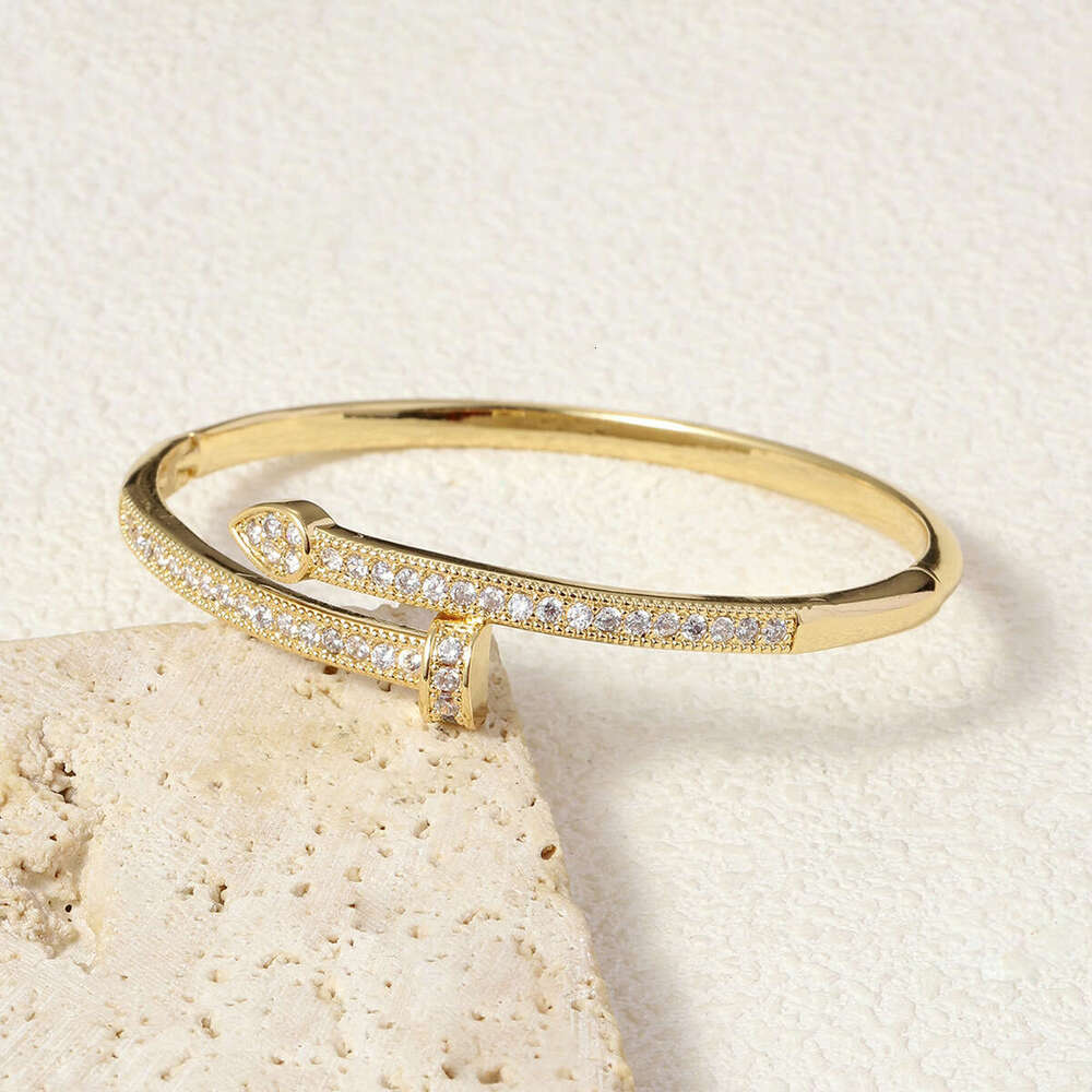 Bracelet Designer Luxury bangle Creative Personality Micro Inlaid Zircon 18K Plated Open Spike Bracelet Adjustable Bangle Directly