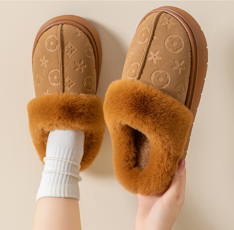 Free shipping, high-end brand home fashion, unisex couple faux leather, waterproof, anti-slip for both indoor and outdoor use, warm home, soft sole wi