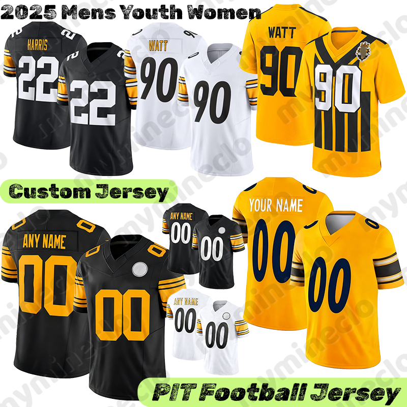 Pittsburghes SteelersS Jersey SteelersJersey T.J. Watt DK Metcalf Aaron Rodgers Johnson Will Howard Joey Porter Pat Freiermuth Austin III Gainwell football jerseys