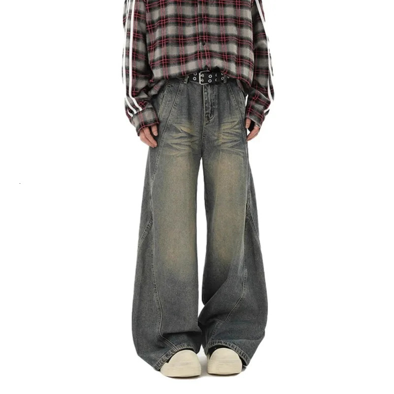 Jeans casual bags mens jeans pants Y2k streetwear denim shorts Trouser clothing Flared goods 250401