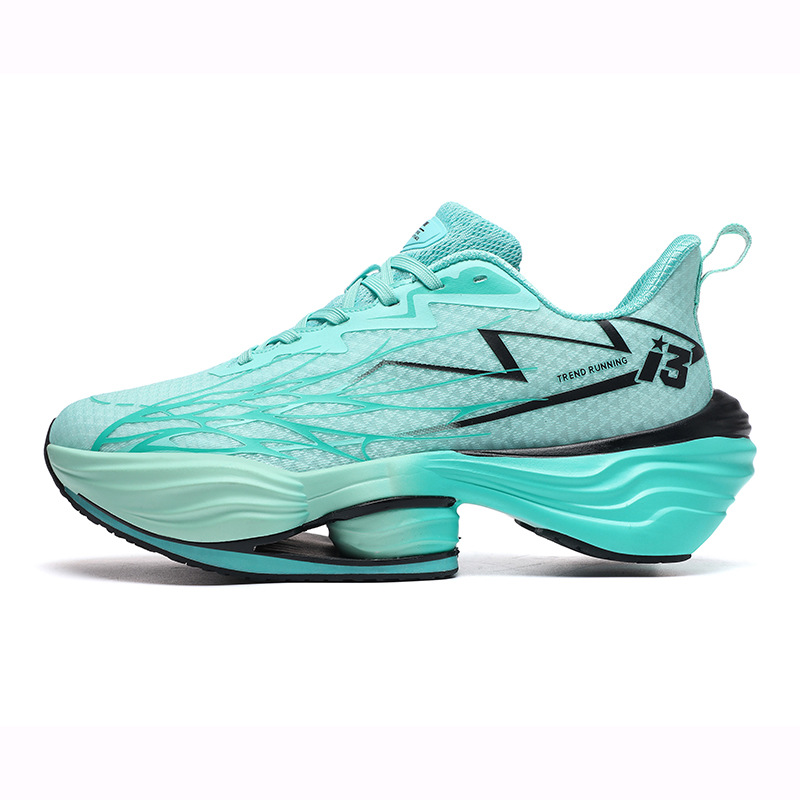 Couple's Carbon Mesh Plate Running Shoes Men's Outdoor Shock-Absorbing Rebound Breathable Speed Training Sports Sneakers